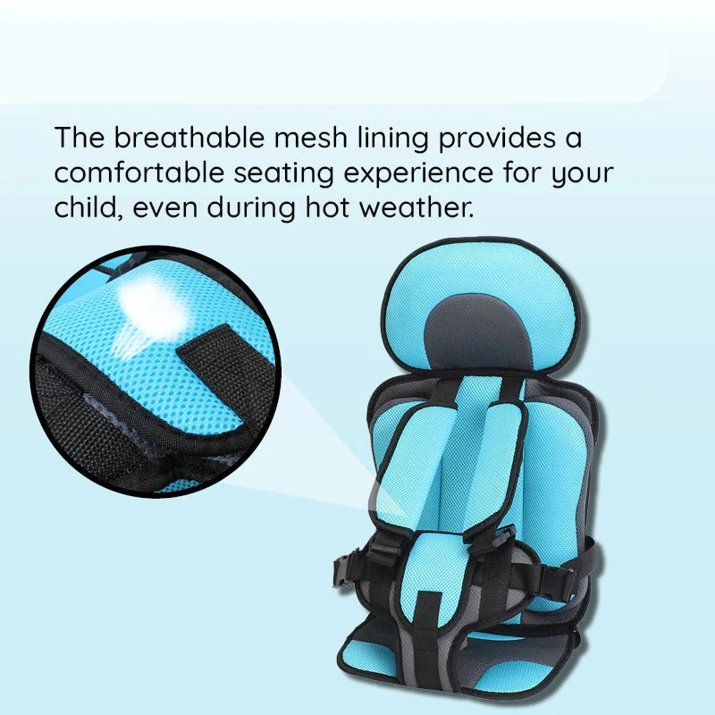 Child Booster Seat with Five Point Harness and High Density Foam Padding