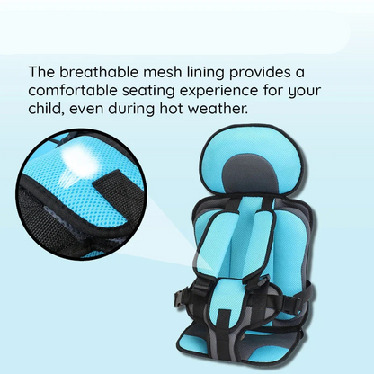 Child Booster Seat with Five Point Harness and High Density Foam Padding