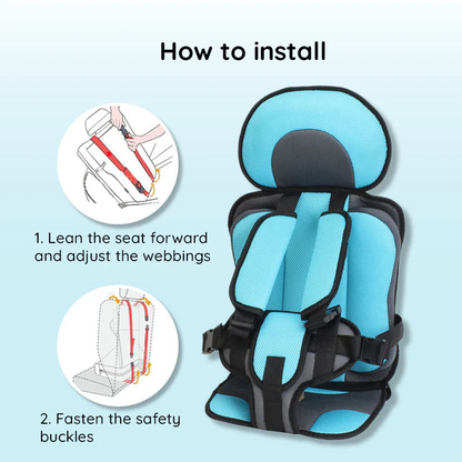 Child Booster Seat with Five Point Harness and High Density Foam Padding