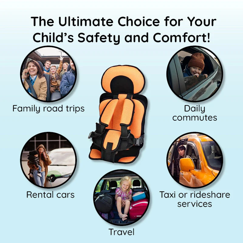 Child Booster Seat with Five Point Harness and High Density Foam Padding