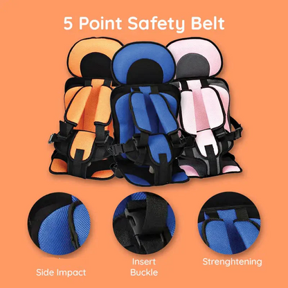Child Booster Seat with Five Point Harness and High Density Foam Padding