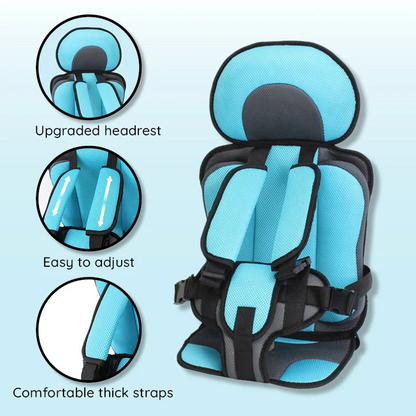 Child Booster Seat with Five Point Harness and High Density Foam Padding
