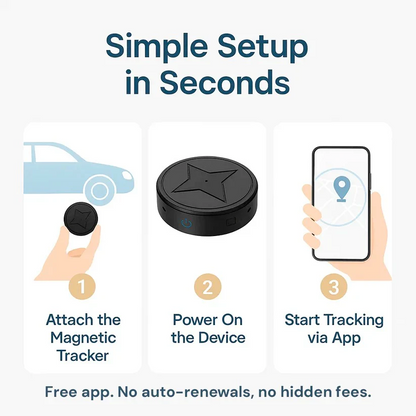 4G GPS Tracker with Magnetic Base and 30-Day Battery Life