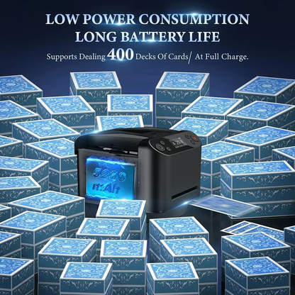 Automatic Card Shuffler and Dealer with 360 Degree Rotation for Poker Nights