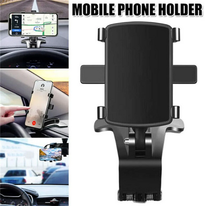 Car Phone Holder with 360-Degree Rotation and Dashboard Mount