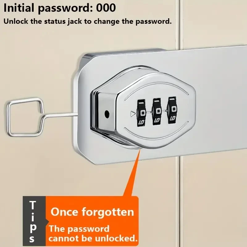 Combination Cabinet Lock with 3 Dial System and Cam Lock Compatibility