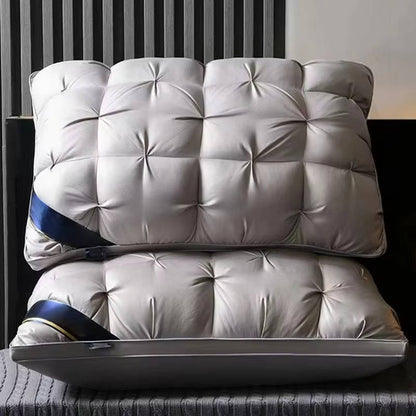 Soft Quilted Bed Pillows Microfiber Fill for Side Sleepers, 2 Pack