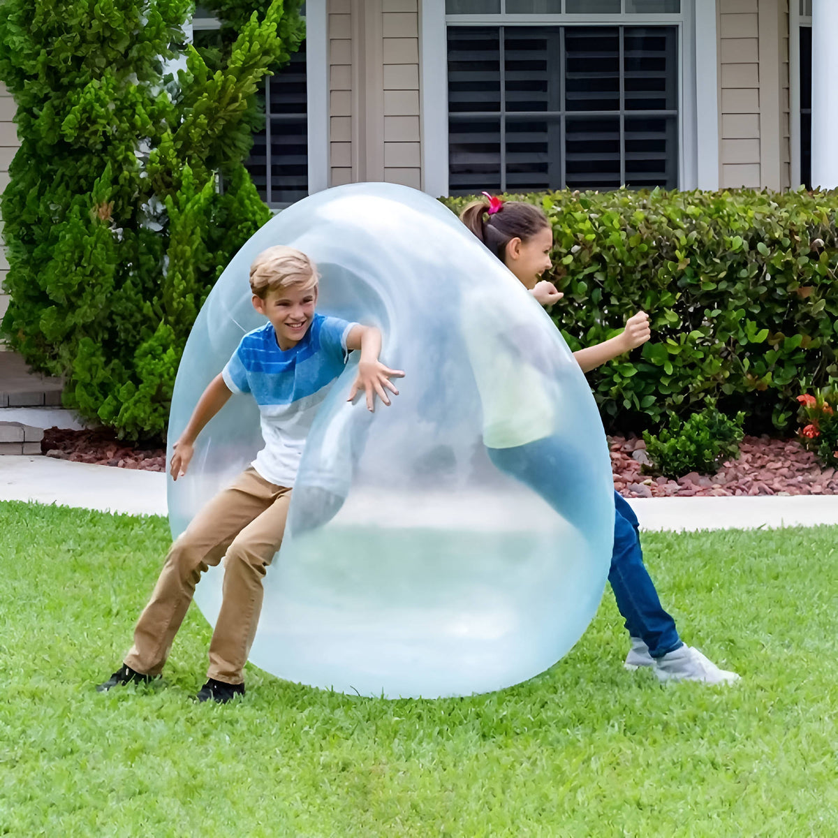 Transparent Inflatable Balloon Ball Set with Air and Water Filling, 3 Pack