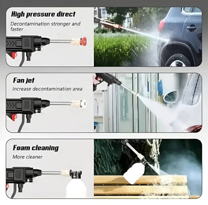 Cordless Pressure Washer with Dual Spray Patterns and Detergent Tank, Copper Nozzle