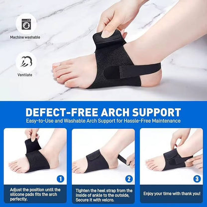 Adjustable Arch Support Inserts with Gel Cushioning for Foot Comfort
