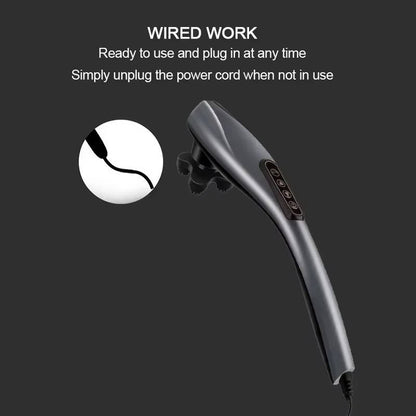 Handheld Corded Body Massager with 6 Attachments and Ergonomic Handle