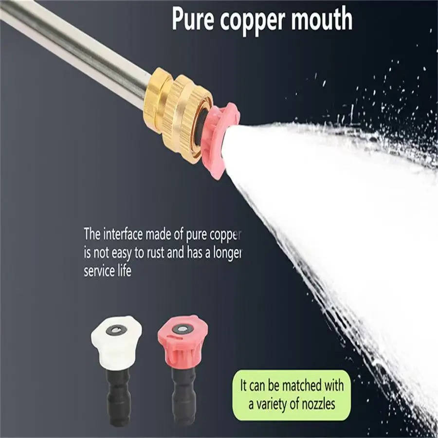 Cordless Pressure Washer with Dual Spray Patterns and Detergent Tank, Copper Nozzle