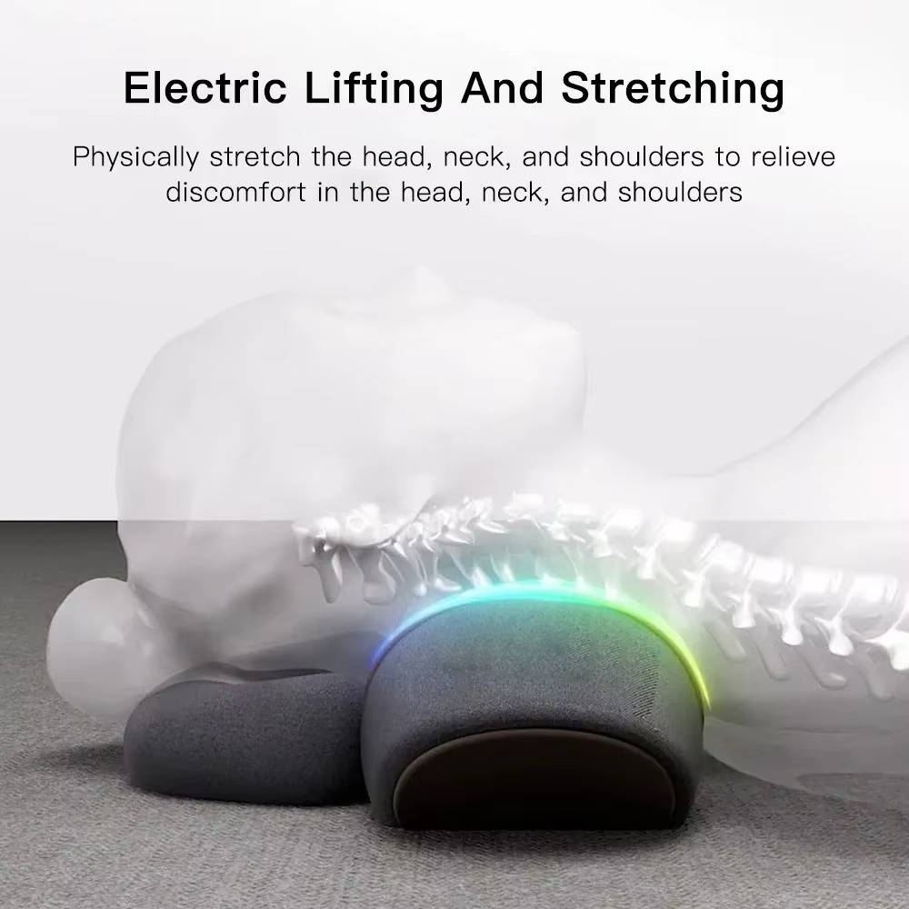 Heated Neck Massage Pillow with Adjustable Support and Vibration Modes
