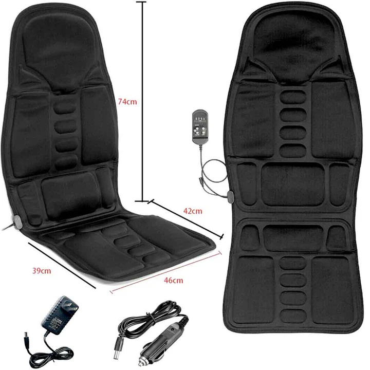 Massage Chair Pad with 8 Modes, Optional Heat for the Back and Neck and a Wired Remote for Cars and Homes