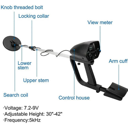 Underground Metal Detector with Waterproof Coil and Dual Search Modes