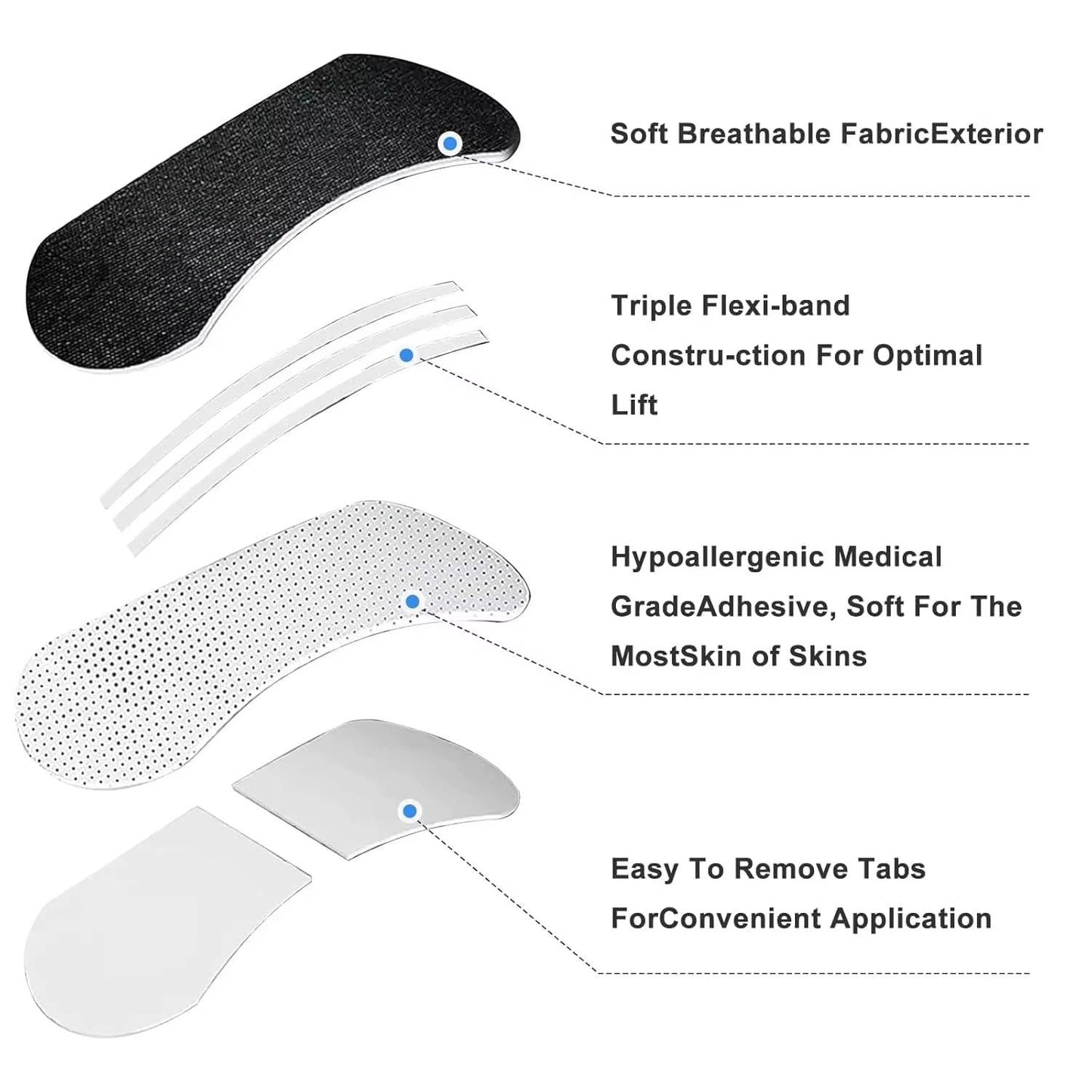 Triple Band Nasal Strips for Breathing Support Nighttime Comfort