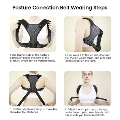 Upgraded Adjustable Upper Back Shoulder Posture Corrector Support