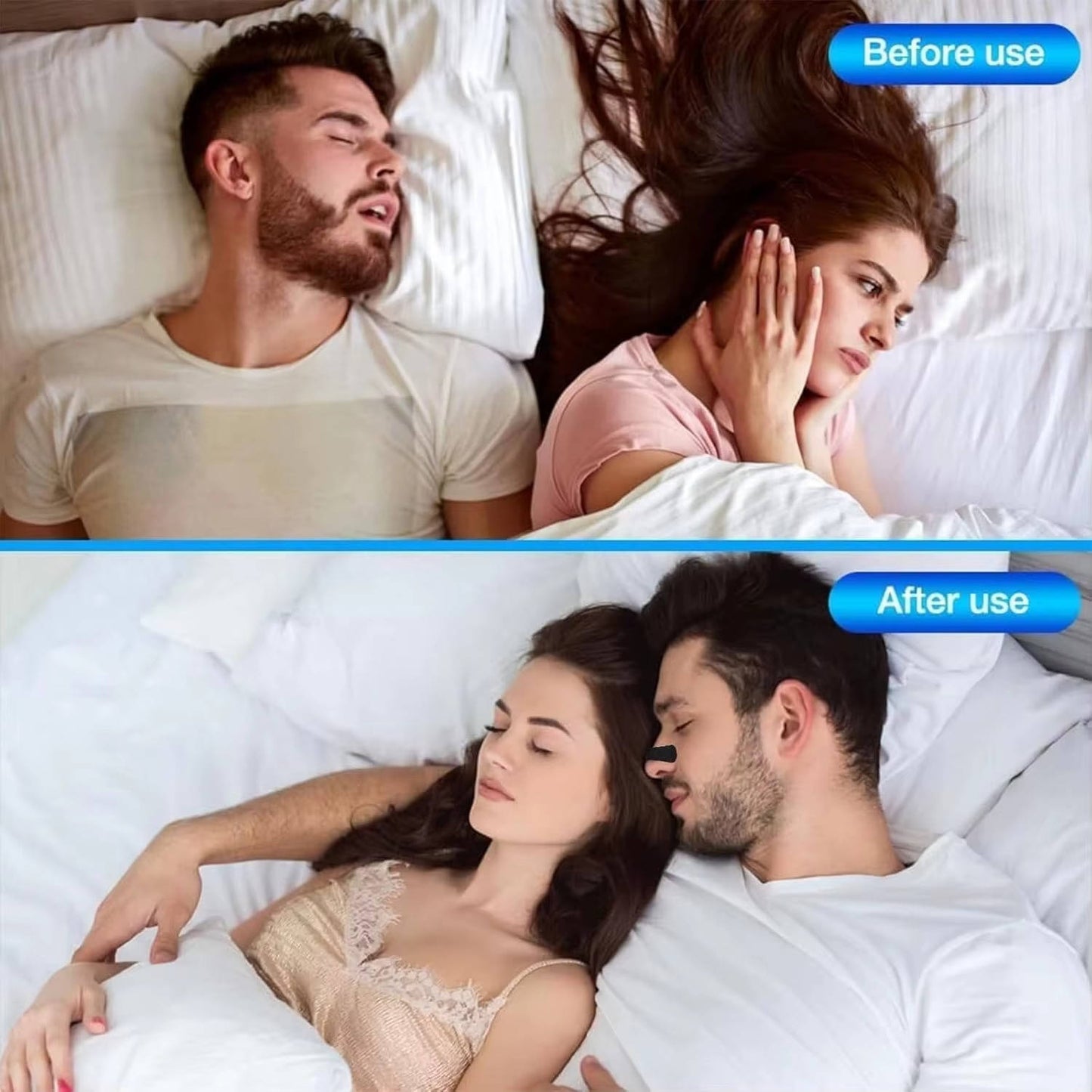 Triple Band Nasal Strips for Breathing Support Nighttime Comfort