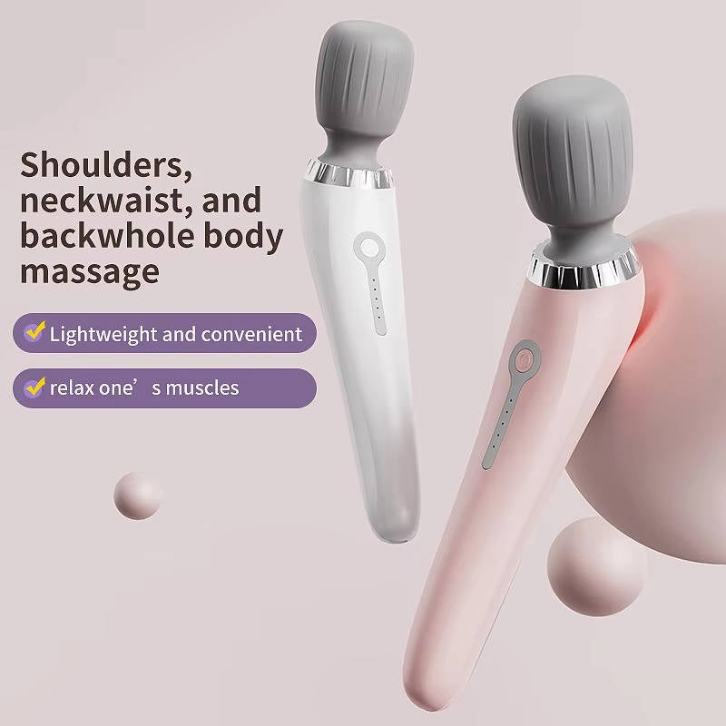 Portable Handheld Massager, Cordless 5 Speed USB Rechargeable Wand Massager for Back, Neck and Legs