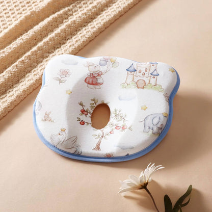Baby Head Support Pillow with U Shaped Cradle and Moisture Wicking Velvet, Newborn to Toddler
