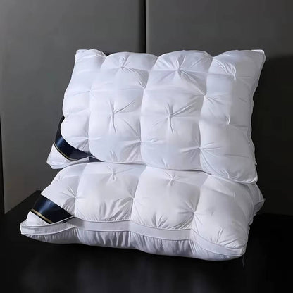 Soft Quilted Bed Pillows Microfiber Fill for Side Sleepers, 2 Pack