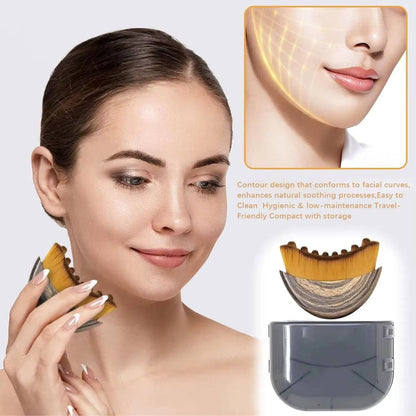 Facial Contour Brush with Soft Bristles for Massage and Surface Care