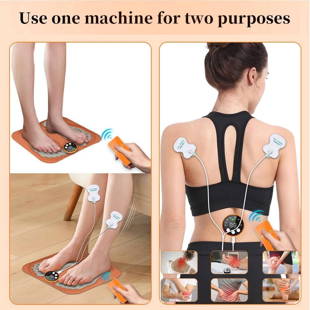 Portable EMS Foot Massage Mat with Remote Control