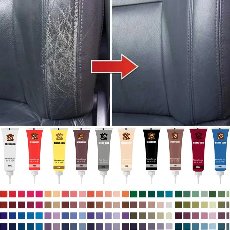Leather Repair Gel for Car Seats and Sofas in Six Color Options