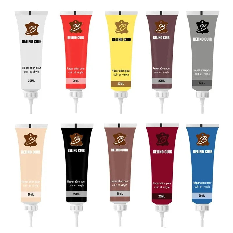 Leather Repair Gel for Car Seats and Sofas in Six Color Options