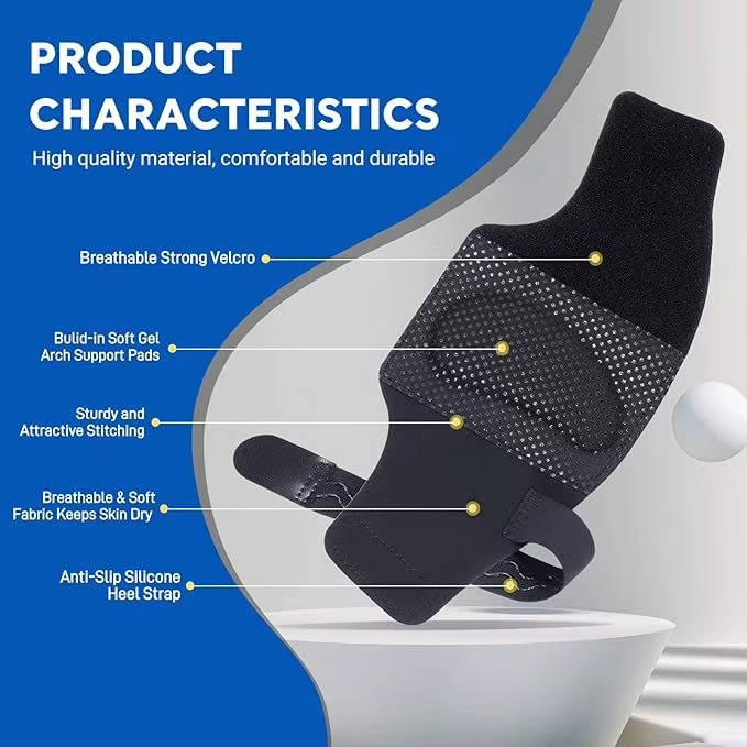 Adjustable Arch Support Inserts with Gel Cushioning for Foot Comfort