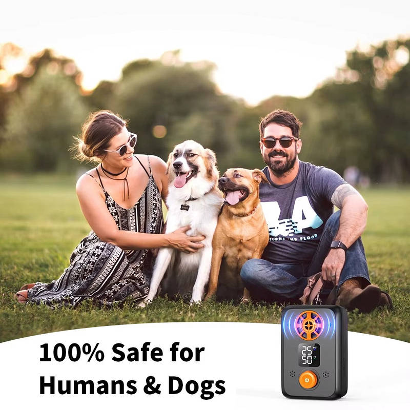 Ultrasonic Dog Bark Training Device with Rechargeable Battery and LED Screen