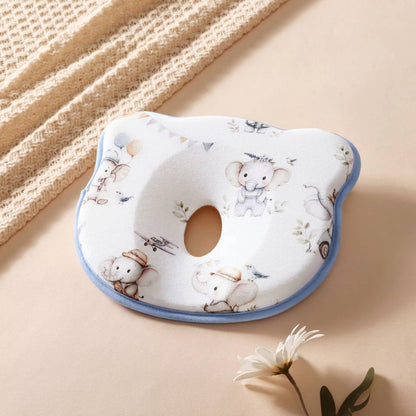 Baby Head Support Pillow with U Shaped Cradle and Moisture Wicking Velvet, Newborn to Toddler