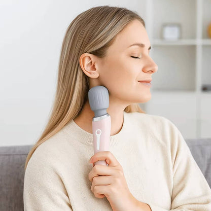 Portable Handheld Massager, Cordless 5 Speed USB Rechargeable Wand Massager for Back, Neck and Legs