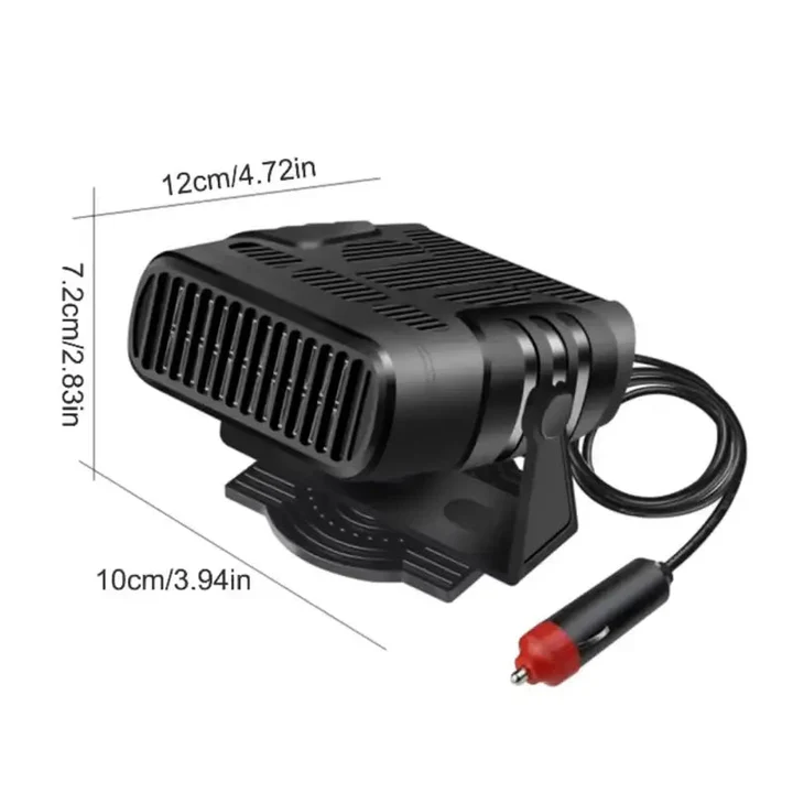 Dual Function Car Heater and Cooling Fan with 360 Degree Rotation, 12V