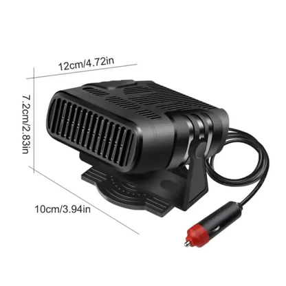 Dual Function Car Heater and Cooling Fan with 360 Degree Rotation, 12V