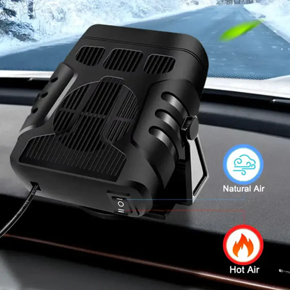 Dual Function Car Heater and Cooling Fan with 360 Degree Rotation, 12V