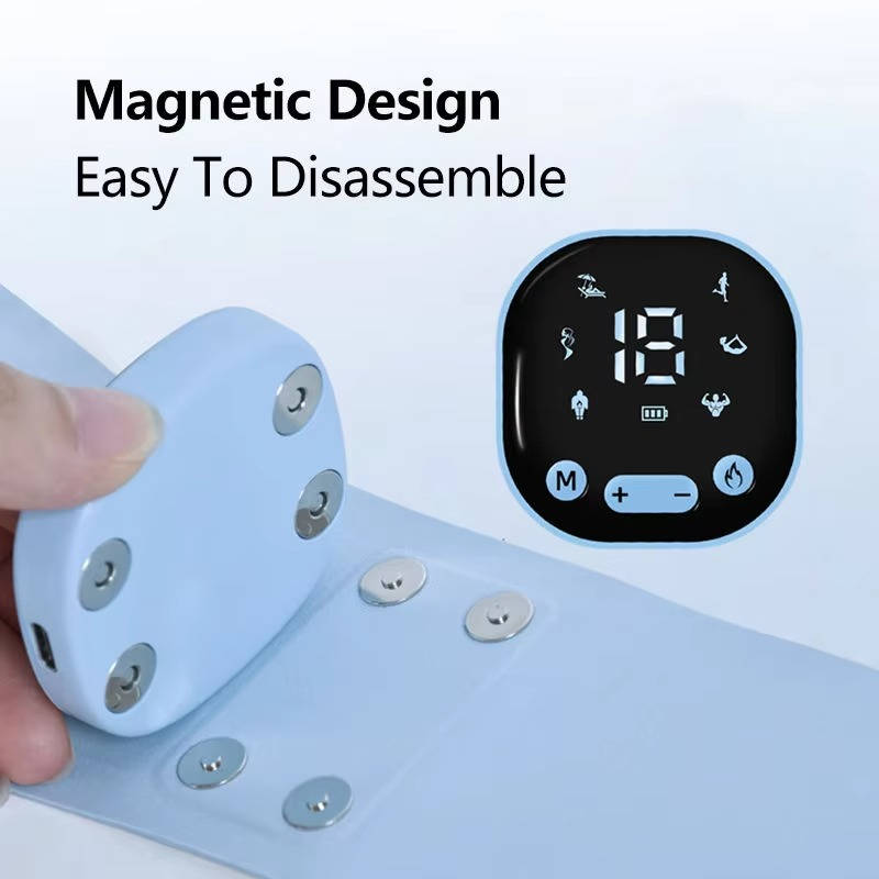 Rechargeable EMS Abdominal Belt with Heat Levels and Massage Modes