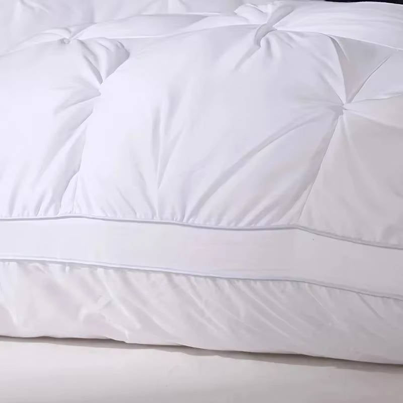 Soft Quilted Bed Pillows Microfiber Fill for Side Sleepers, 2 Pack