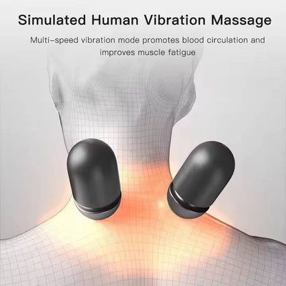 Heated Neck Massage Pillow with Adjustable Support and Vibration Modes