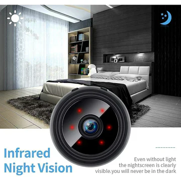 1080P HD Security Camera with Magnetic Base and Night Vision for Motion Alerts