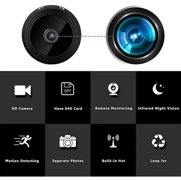 1080P HD Security Camera with Magnetic Base and Night Vision for Motion Alerts