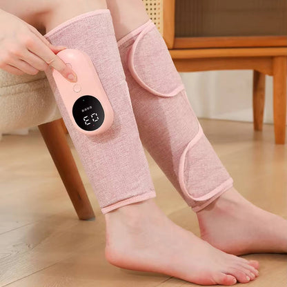 Rechargeable Cordless Air Compression Massager with Heat and Calf Wraps