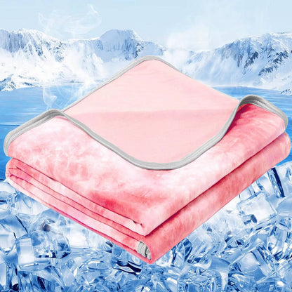 Breathable Summer Blanket with Nylon Cooling Side and Soft Back