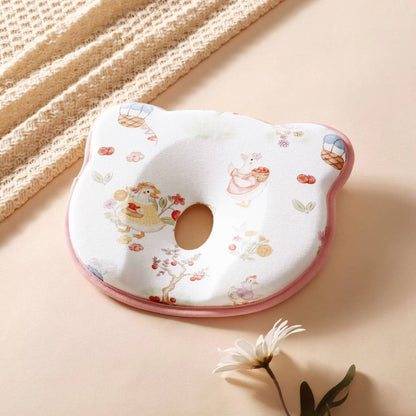 Baby Head Support Pillow with U Shaped Cradle and Moisture Wicking Velvet, Newborn to Toddler