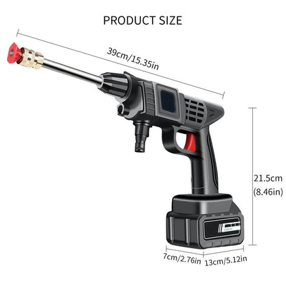 Cordless Pressure Washer with Dual Spray Patterns and Detergent Tank, Copper Nozzle