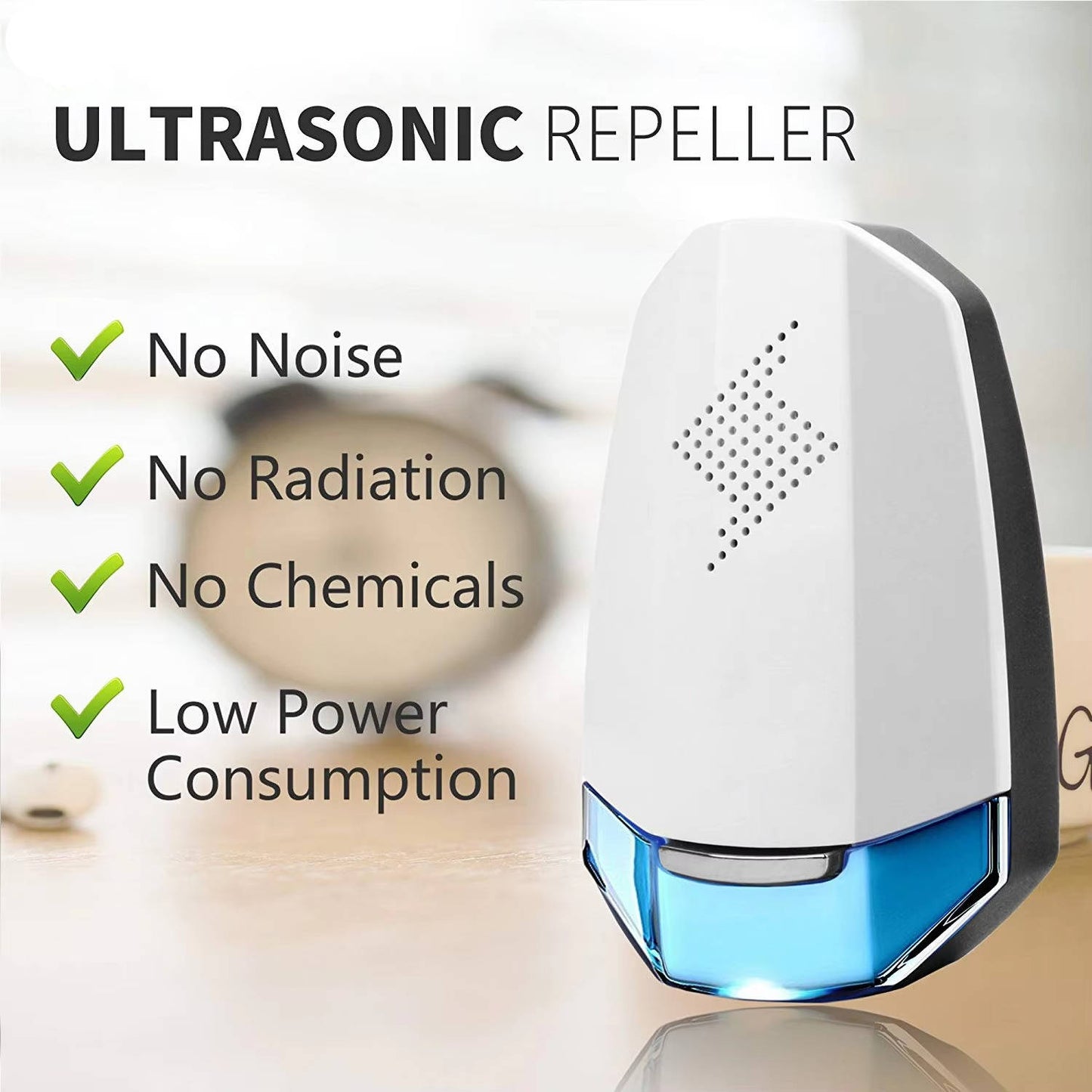 Ultrasonic Indoor Pest Repeller Plug-In Device for Home, 2 Pack