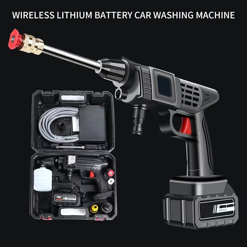 Cordless Pressure Washer with Dual Spray Patterns and Detergent Tank, Copper Nozzle