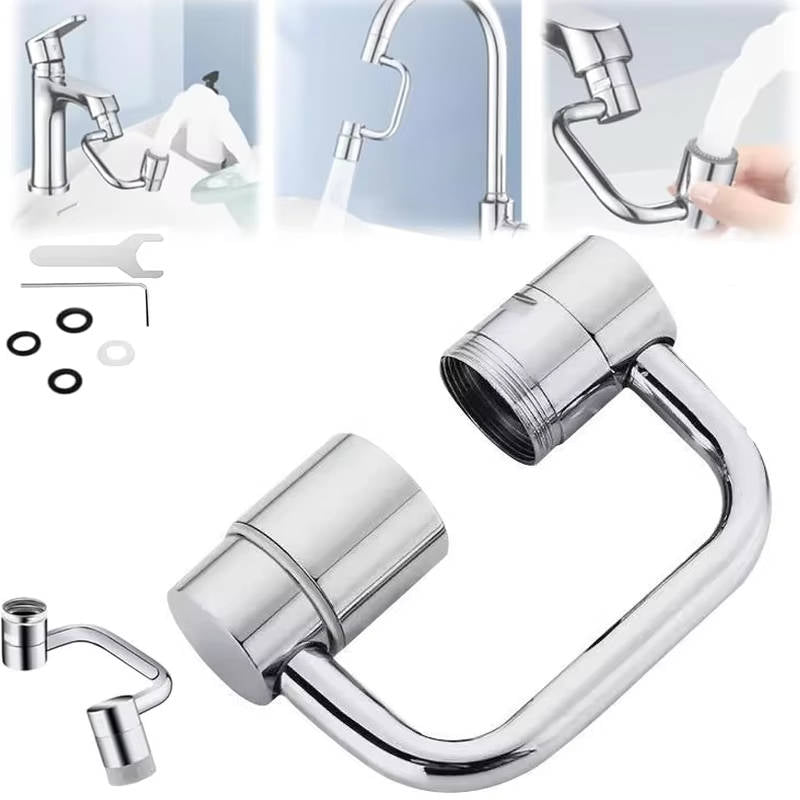 Rotating Faucet Aerator Extender with 2 Spray Modes for Sink