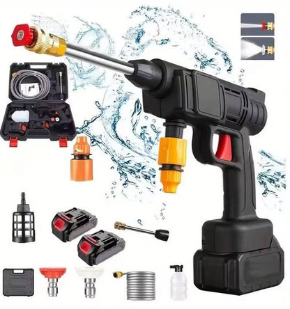 Cordless Pressure Washer with Dual Spray Patterns and Detergent Tank, Copper Nozzle