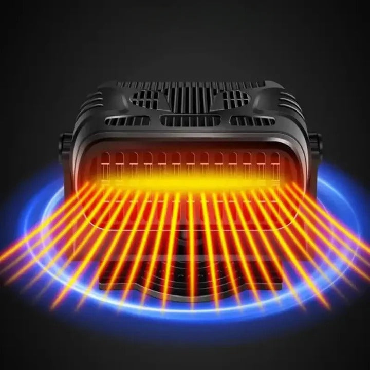 Dual Function Car Heater and Cooling Fan with 360 Degree Rotation, 12V